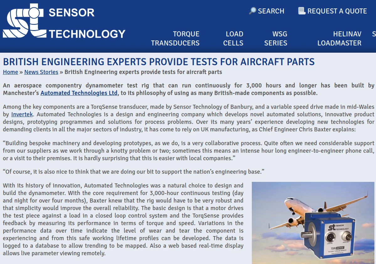 writeup from sensors.co.uk